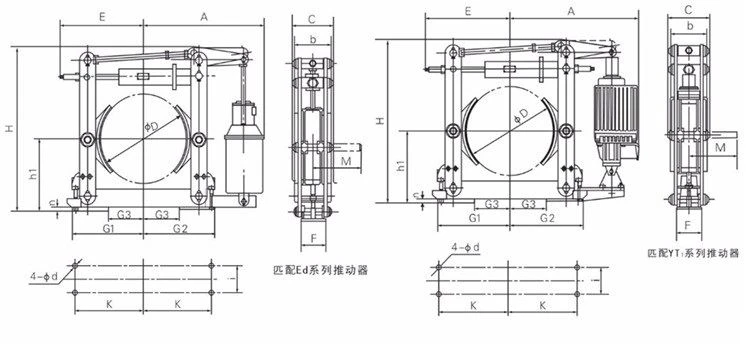 YWZ4 Industrial Crane Drum Brake